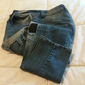 Distressed jeans